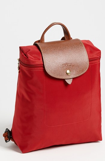 longchamp backpack red