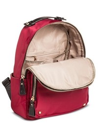 Nylon Backpack Handbag Wine Red Miztique
