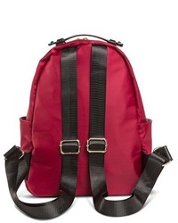 Nylon Backpack Handbag Wine Red Miztique