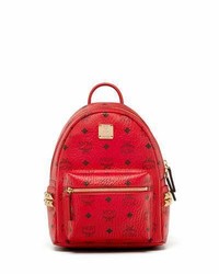 MCM Stark Side Stud Mini Backpack Ruby Red