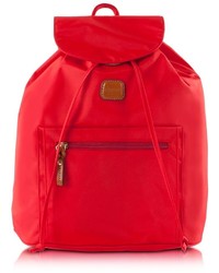 Bric's X Travel Red Nylon Backpack
