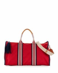 Tory Burch Embroidered T Canvas Weekender Bag