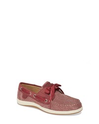 Red Canvas Boat Shoes