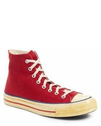Red Canvas High Top Sneakers