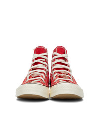 Converse Red Reconstructed Chuck 70 High Sneakers