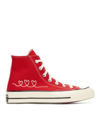 Converse Red Valentines Day Chuck 70 High Sneakers
