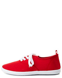 Charlotte Russe Lace Up Canvas Sneakers