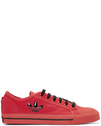 Raf Simons Red Adidas Edition Matrix Spirit Sneakers