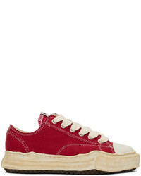 Miharayasuhiro Red Over Dyed Og Sole Peterson Sneakers