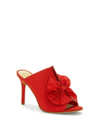 Red Canvas Mules