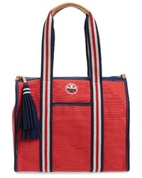 Tory Burch Preppy Canvas Tote Red