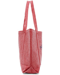 Noah Red Recycled Canvas Core Logo Tote