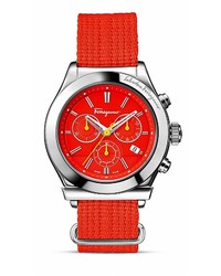 Red Canvas Watch