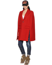 Dsquared2 Felted Wool Cape Coat