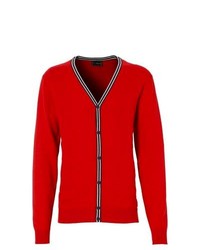 bpc selection Piped V Neck Cardigan In Red Size 3436