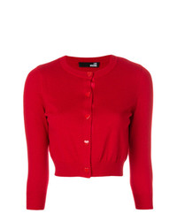 Love Moschino Heart Button Cropped Cardigan