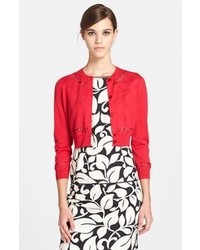 Marc Jacobs Crop Wool Silk Cardigan Red Small