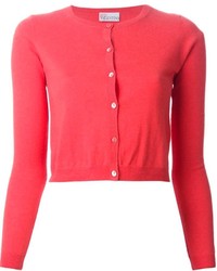 RED Valentino Embroidered Bow Cropped Cardigan