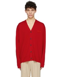 Wooyoungmi Red Wool Cardigan