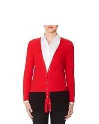 The Limited Long Colorblock Cardigan Red M