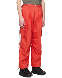 F/CE Red Relaxed Fit Cargo Pants