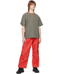 F/CE Red Relaxed Fit Cargo Pants