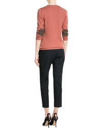 Brunello Cucinelli Cashmere Pullover With Elbow Patches
