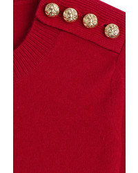 Burberry Cashmere Pullover With Gilded Buttons
