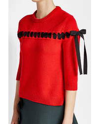 Fendi Cashmere Pullover With Ribbon Detail