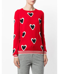 Chinti Parker Cashmere All Over Heart Burst Sweater