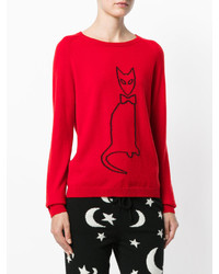 Chinti Parker Cashmere Cat Outline Sweater