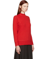 Hyke Red Mock Neck Sweater