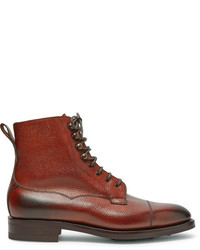 Edward Green Galway Cap Toe Textured Leather Boots