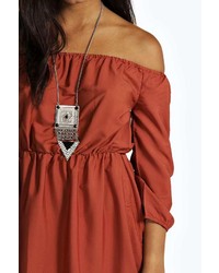 Boohoo Lucie Off The Shoulder Dress