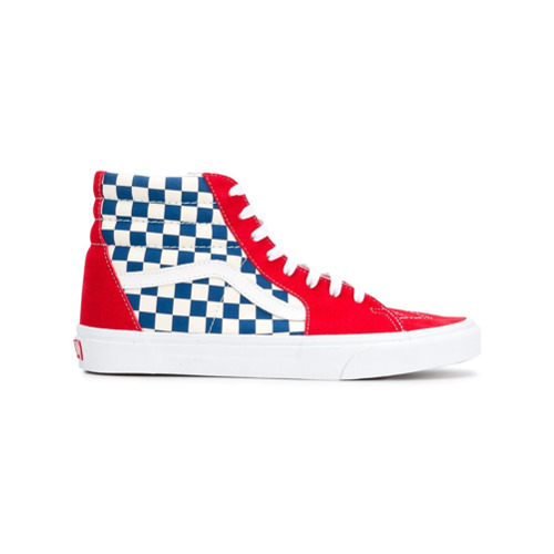 Vans rouge sales carreaux