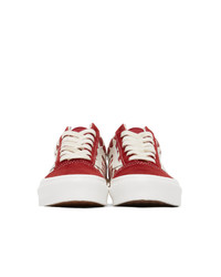 Vans White And Red Og Old Skool Lx Sneakers