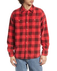 ROLLA'S Check Heavyweight Button Up Shirt In Red At Nordstrom