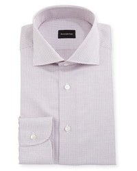 Ermenegildo Zegna Micro Box Check Cotton Dress Shirt