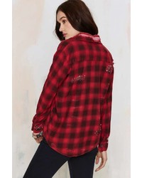 After Party Vintage Put A Pin In It Flannel Shirt