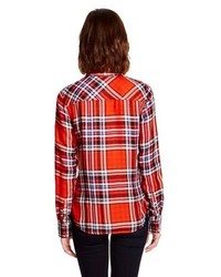 Merona Favorite Shirt Red Flannel Plaid  Tm