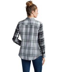 Eddie Bauer Stines Favorite Flannel Mixed Plaid Shirt