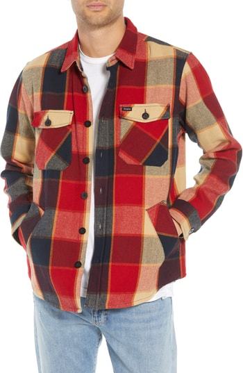 Brixton Mens Durham Relaxed Fit Long Sleeve Flannel Shirt