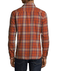 Tom Ford Flannel Check Shirt Red