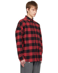 Palm Angels Red Check Shirt