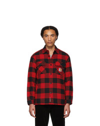 Red Check Flannel Shirt Jacket