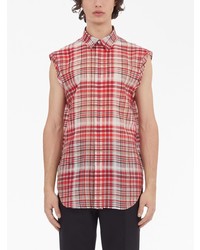 Ferragamo Cap Sleeved Checkered Shirt