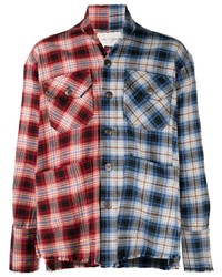 Greg Lauren Check Pattern Cotton Shirt