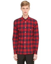 Givenchy Checked Cotton Flannel Western Shirt