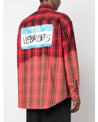 Vetements My Name Is Check Shirt