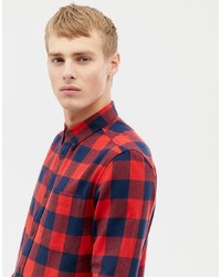Burton Menswear Shirt In Red Check